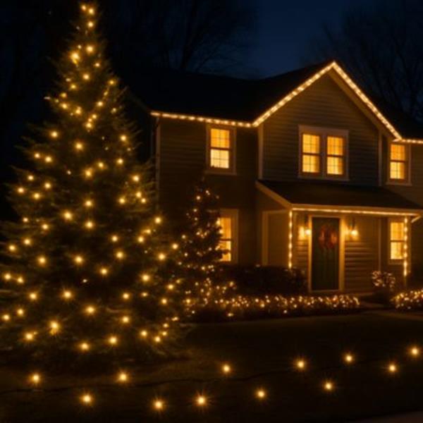 Série fios de Luzes Natal LED Exterior Cabo de Borracha